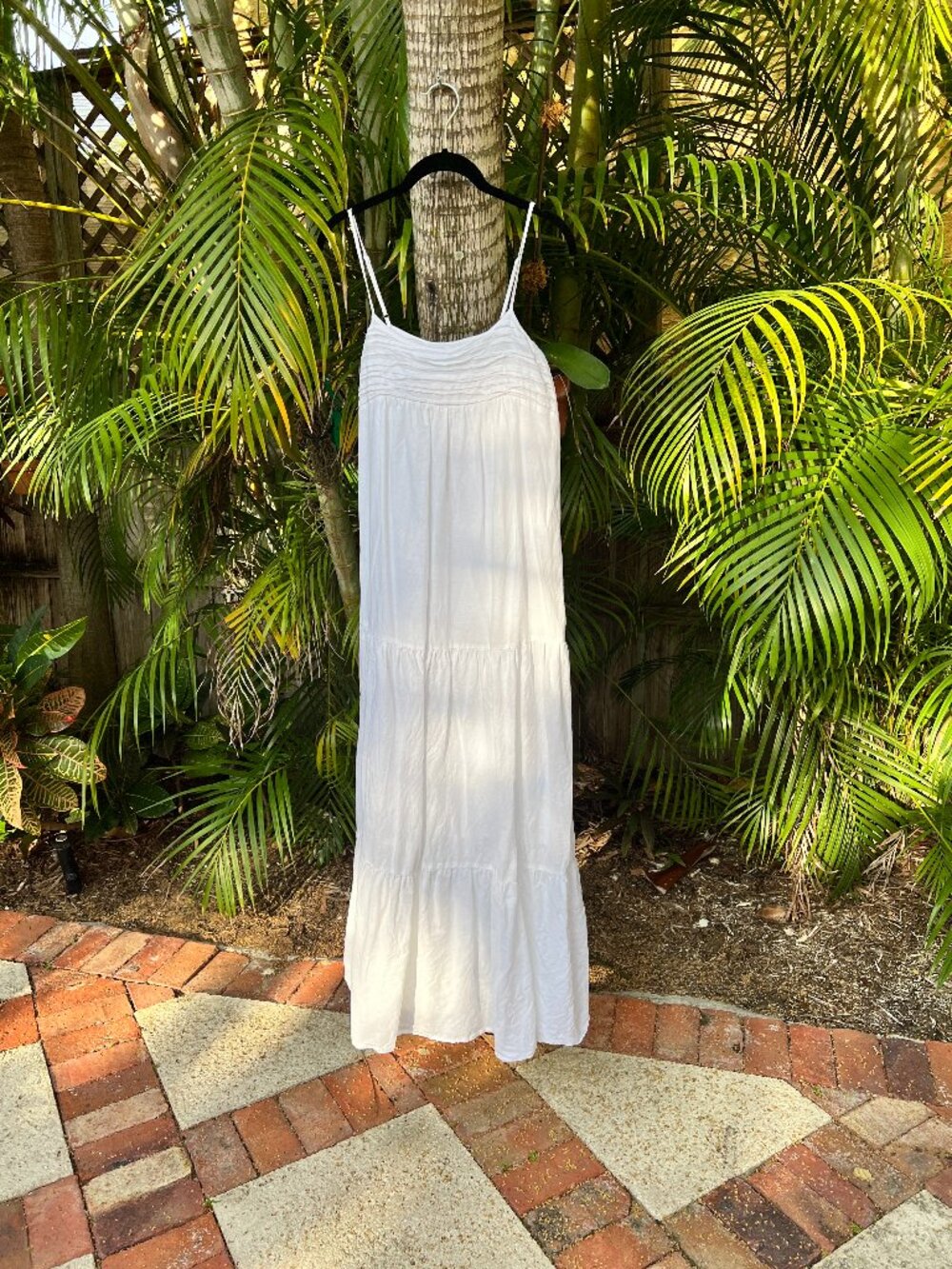 J. McLaughlin Paris Linen White Maxi Dress Size Small